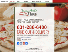 Tablet Screenshot of papanickspizzeria.com